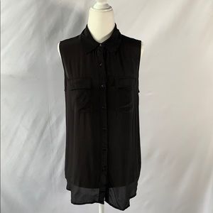 Tinley Road Black Silk Sleeveless Blouse